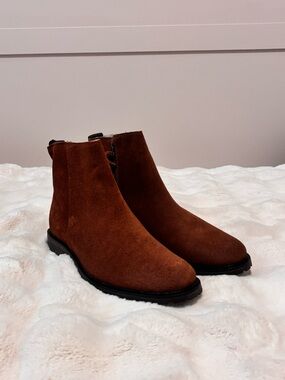 Brown Suede Ankle Boots